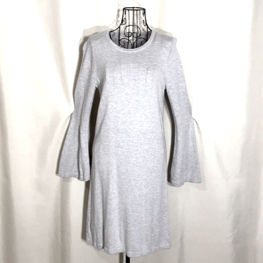 LOFT Cozy Soft Light Gray Sweater Dress